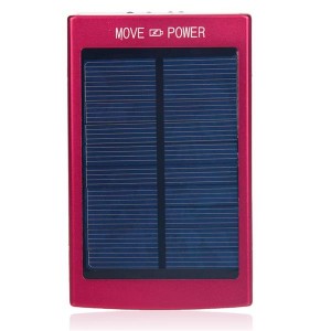 30000mAh Dual-USB Interface Solar Power Battery Charger Mobile Power Red